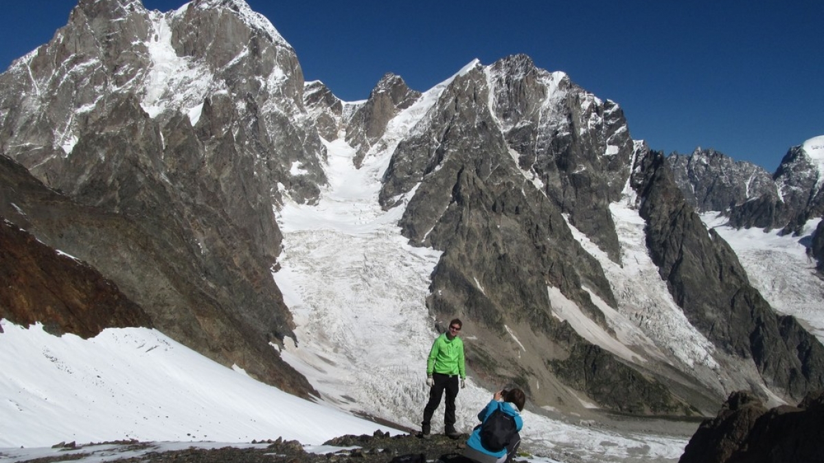 Ушба и ледопад Чалакат. Фото нашего гида Ирины Пряничниковой.
