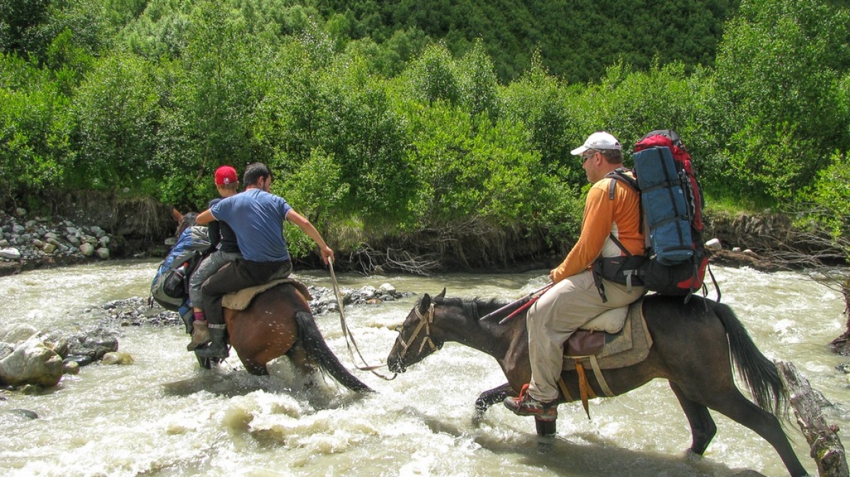 Переправа. Фото нашего гида Ирины Пряничниковой.