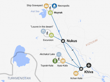 West of Uzbekistan: from Khiva to the Aral sea