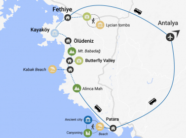 Western Lycian Way without backpacks or tents