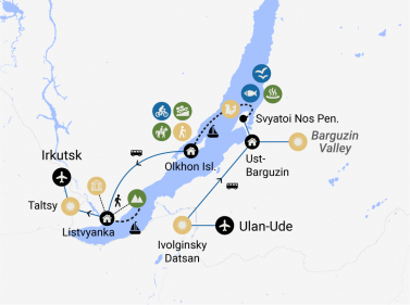 Around Lake Baikal in 11 Days (аll inclusive)